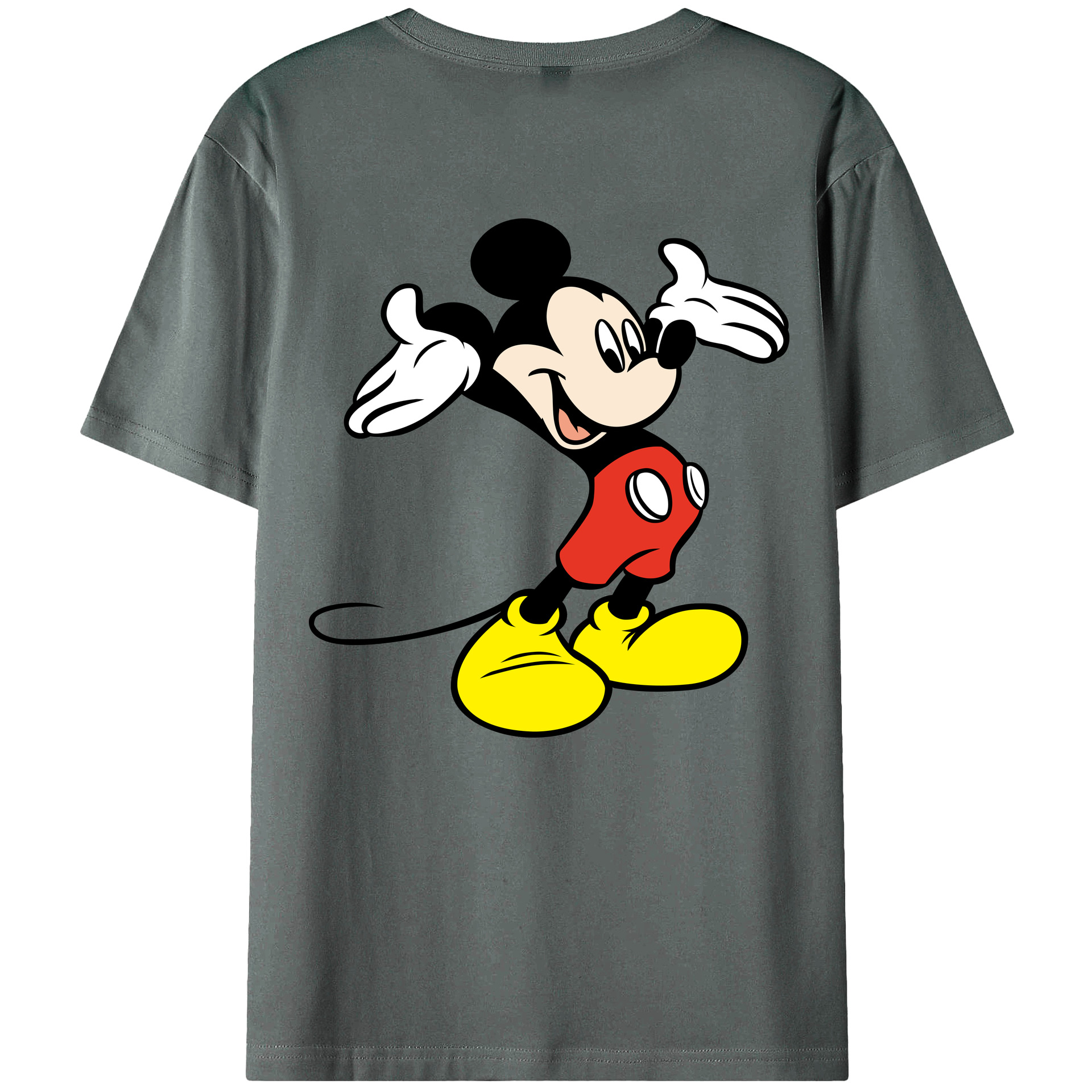 （画像用） ミッキーマウス Mickey Mouse 綿100％半袖Tシャツ（背面プリント）